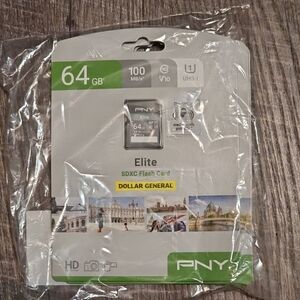 (3) PNY Elite SDXC‎ Flash Card Elite 64GB Class 10 U1 V10 SD 3 Pack/Units NEW